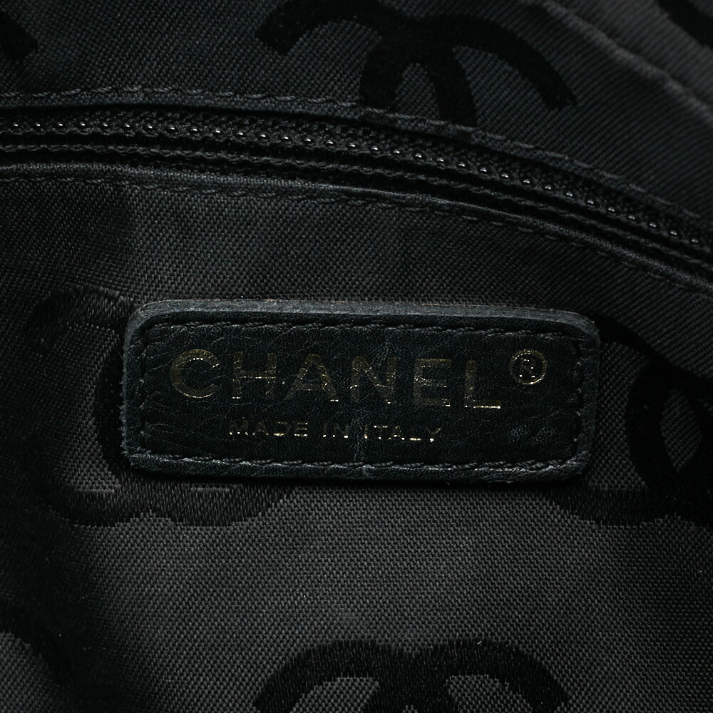 CHANEL Shoulder Bag, Coco Mark Wild Stitch, Calfskin, Black, Gold-Tone Hardware, Pre-Owned - Vintage La Charme