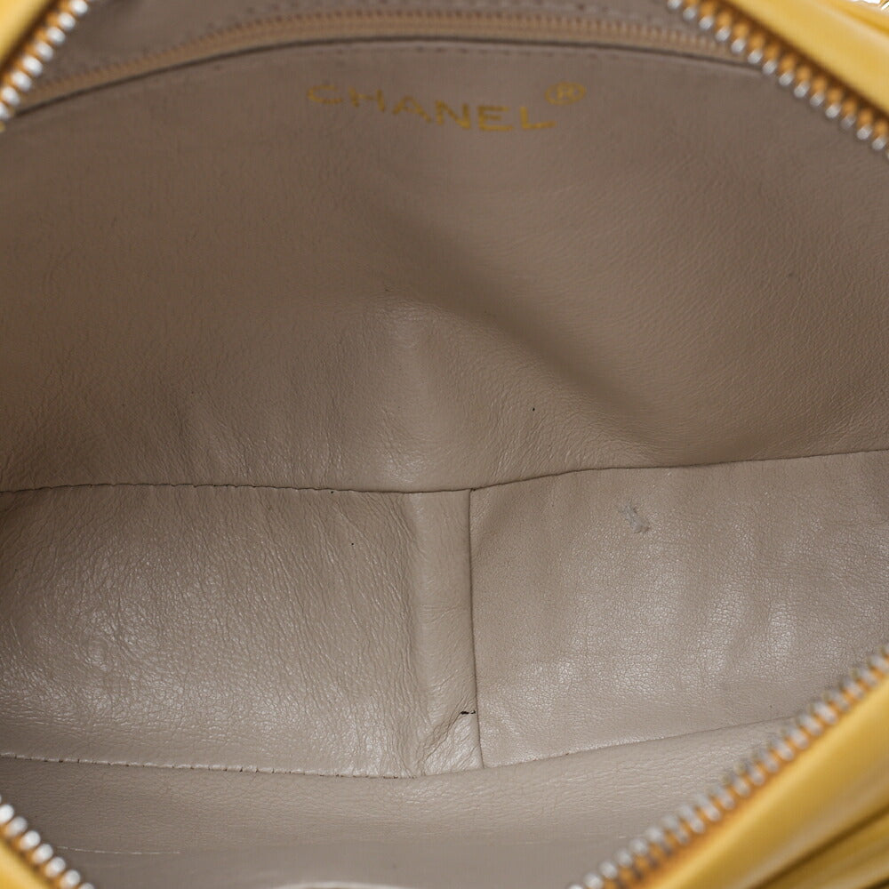CHANEL Shoulder Bag, Matelasse Outside Flap Fringe Chain, Lambskin, Black, Gold-Tone Hardware, Pre-Owned - Vintage La Charme