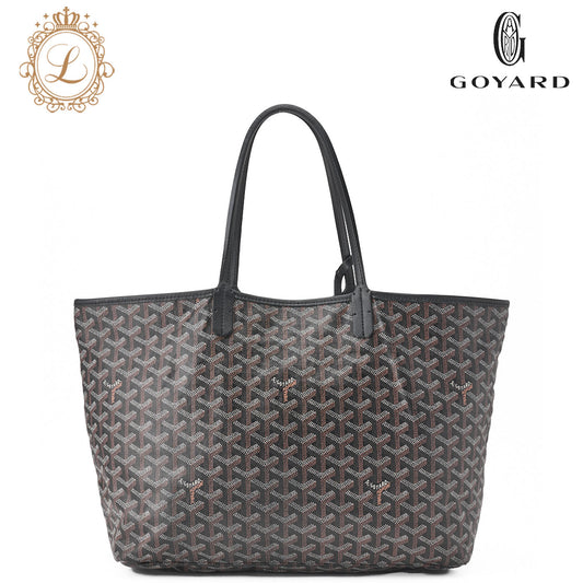 Goyard Saint Louis PM Tote Bag Coating Canvas Black Silver-Tone Hardware Pre-Owned - Vintage La Charme