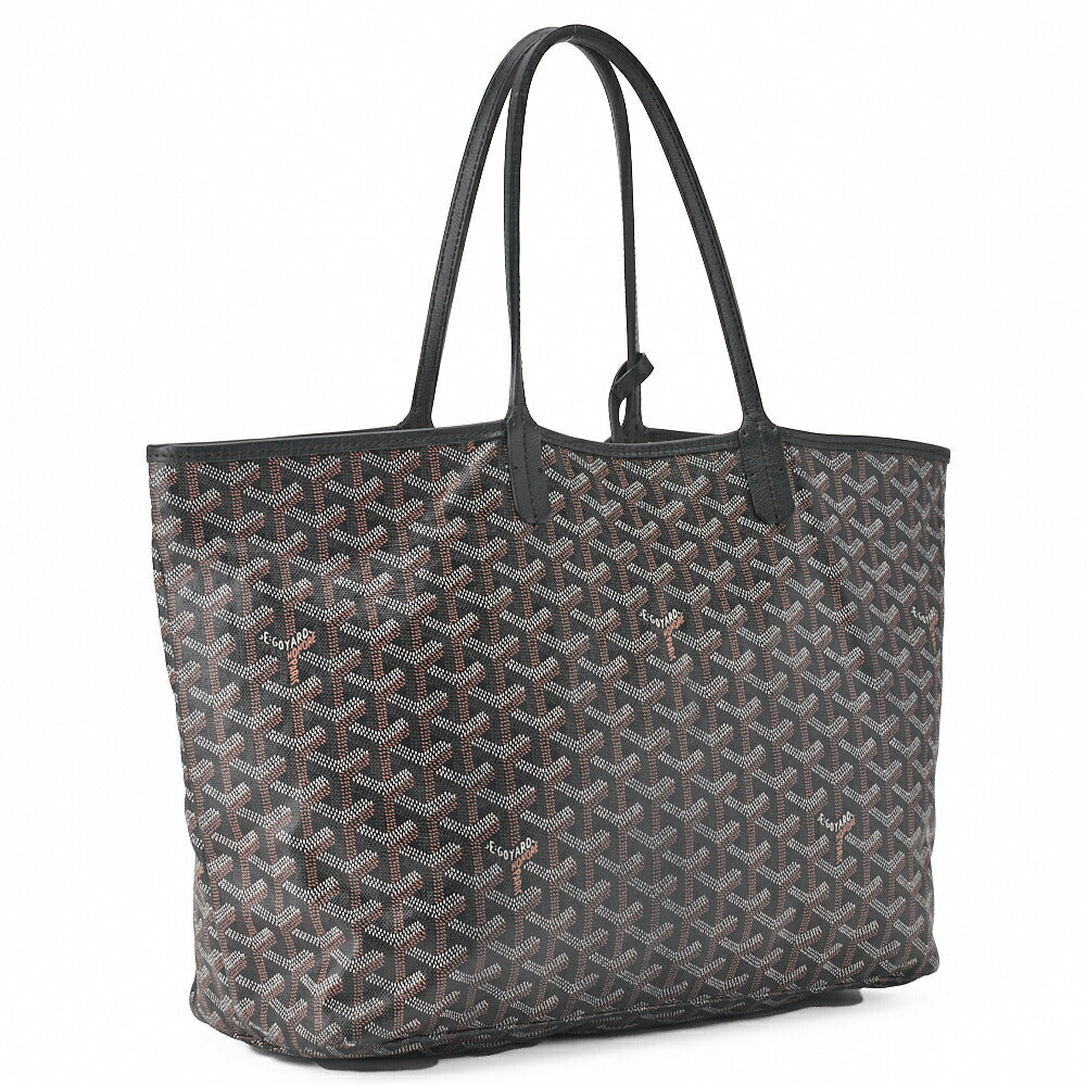Goyard Saint Louis PM Tote Bag Coating Canvas Black Silver-Tone Hardware Pre-Owned - Vintage La Charme