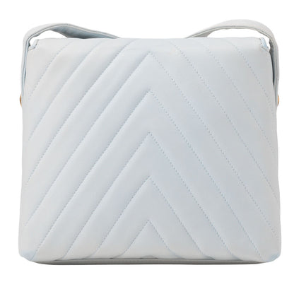 CHANEL Shoulder Bag V-Stitch Coco Mark Lambskin Light Blue Gold-Tone Hardware Pre-Owned - Vintage La Charme