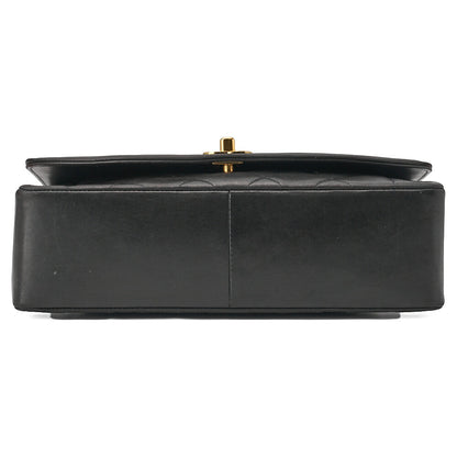 CHANEL Shoulder Bag, Matelasse, Lambskin, Black, Gold-Tone Hardware, Pre-Owned - Vintage La Charme