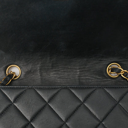 CHANEL Chain Shoulder Bag Matelasse Lambskin Black Gold-Tone Hardware Pre-Owned - Vintage La Charme