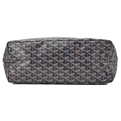 Goyard Saint Louis PM Tote Bag Coating Canvas Navy Silver-Tone Hardware Pre-Owned - Vintage La Charme