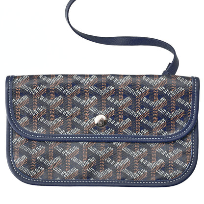 Goyard Saint Louis PM Tote Bag Coating Canvas Navy Silver-Tone Hardware Pre-Owned - Vintage La Charme