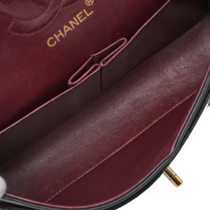 CHANEL Shoulder Bag Matelasse Double Flap Lambskin Navy Gold-Tone Hardware Pre-Owned - Vintage La Charme