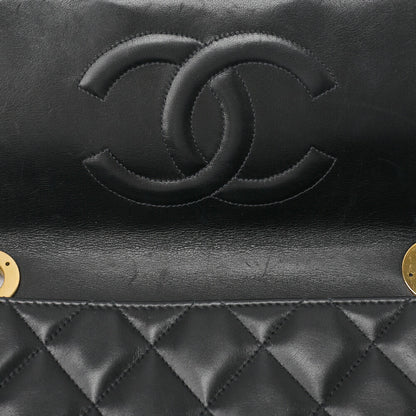 CHANEL Chain Shoulder Bag Big Matelasse Lambskin Black Gold-Tone Hardware Pre-Owned - Vintage La Charme