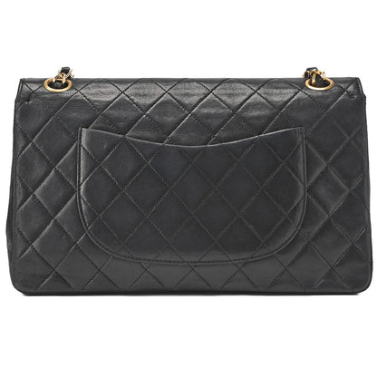 CHANEL Shoulder Bag, Chain Shoulder, Matelasse, Lambskin, Black, Gold-Tone Hardware, Pre-Owned - Vintage La Charme