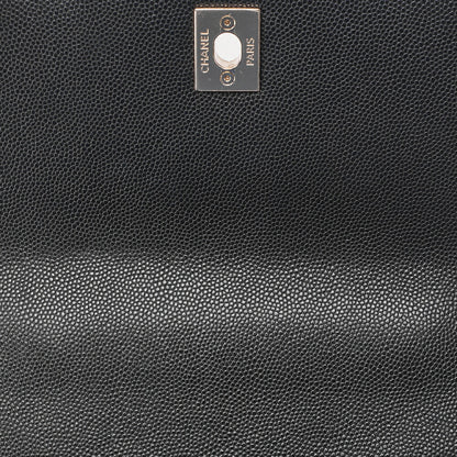 CHANEL Shoulder Bag Handbag Matelasse Coco Handle 2WAY Caviar Skin Black Gold-Tone Hardware Pre-Owned - Vintage La Charme