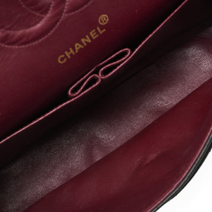 CHANEL Shoulder Bag Matelasse Double Flap Lambskin Black Gold-Tone Hardware Pre-Owned - Vintage La Charme