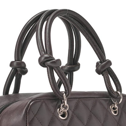 CHANEL Mini Tote Bag, Cambon Line, Calfskin, Brown, Silver-Tone Hardware, Pre-Owned - Vintage La Charme