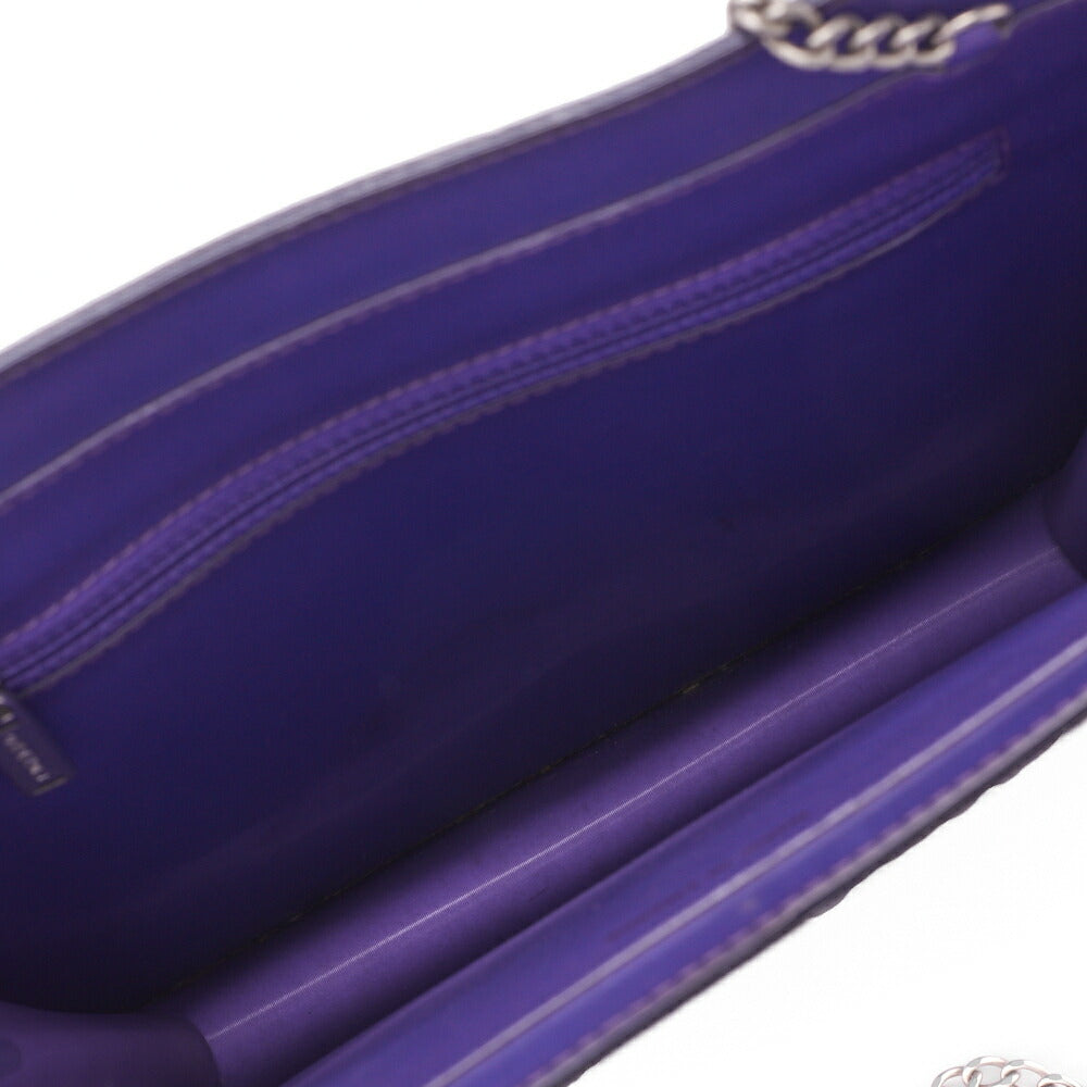 Chanel Shoulder Bag Coco Mark Logo Hologram Vinyl Purple Silver-Tone Hardware Pre-Owned - Vintage La Charme
