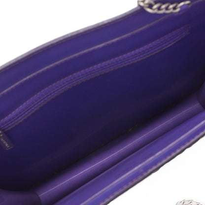 Chanel Shoulder Bag Coco Mark Logo Hologram Vinyl Purple Silver-Tone Hardware Pre-Owned - Vintage La Charme