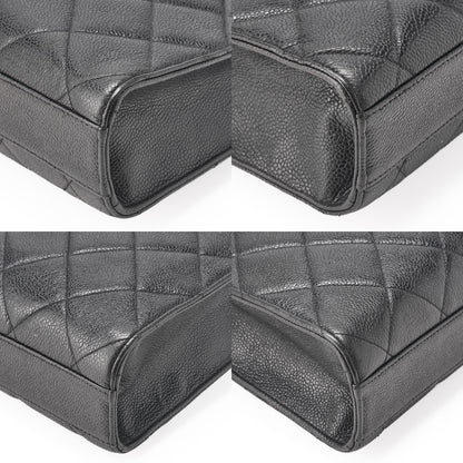 CHANEL Handbag Matelasse Turn Lock Caviar Leather Black Gold-Tone Hardware Pre-Owned - Vintage La Charme