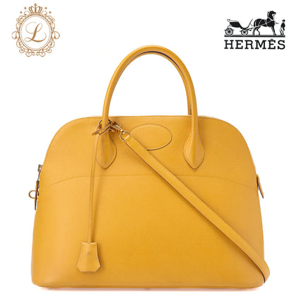 HERMES  Bolide 35 Handbag Shoulder Bag Couchbel Jaune Jaune (Gold -Tone Hardware, Pre-Owned