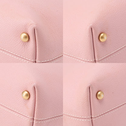CHANEL Tote Bag Coco Mark Caviar Skin Pink Gold-Tone Hardware, Pre-Owned