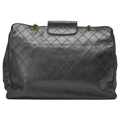 CHANEL Shoulder Bag Supermodel Matlasse Bicolore Double Chain Shoulder Lambskin Black Gold-Tone Hardware, Pre-Owned