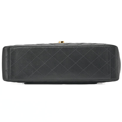 CHANEL Chain Shoulder Bag Big Ma Trusse 34cm Lambskin Black Gold-Tone Hardware, Pre-Owned
