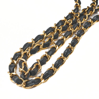 CHANEL Chain Shoulder Bag Big Ma Trusse 34cm Lambskin Black Gold-Tone Hardware, Pre-Owned