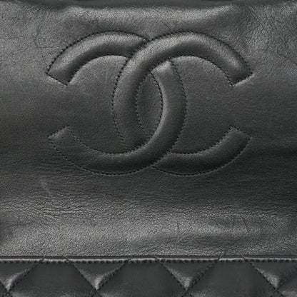 CHANEL Chain Shoulder Bag Big Ma Trusse 34cm Lambskin Black Gold-Tone Hardware, Pre-Owned