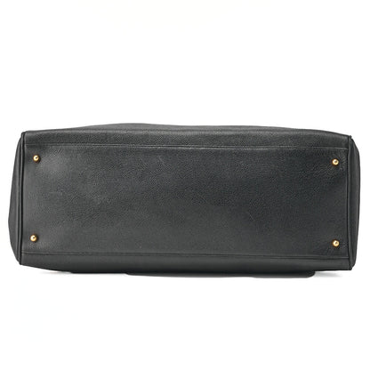 CHANEL  Shoulder Bag Supermodel Coco Mark Deca Coco Double Chain Shoulder Caviar Skin Black Gold-Tone Hardware, Pre-Owned