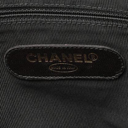 CHANEL  Shoulder Bag Supermodel Coco Mark Deca Coco Double Chain Shoulder Caviar Skin Black Gold-Tone Hardware, Pre-Owned