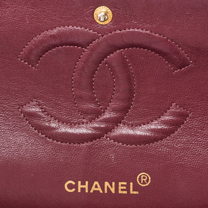 CHANEL Shoulder Bag Matlasse Double Flap 25cm Chain Shoulder Lambskin Black Gold-Tone Hardware, Pre-Owned