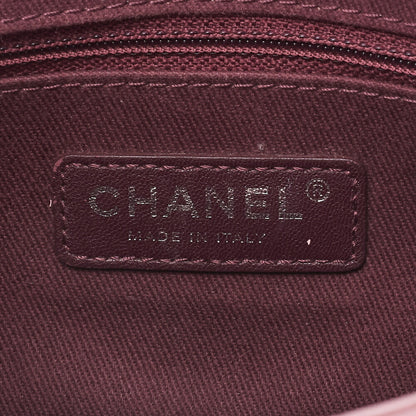 CHANEL Chain Shoulder Bag Matlasse Vintage Calf Mini Pink Silver-Tone Hardware, Pre-Owned