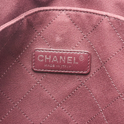CHANEL  Tote Bag Coco Mark Canvas with Whistle Charm White × Black Silver-Tone Hardware, Pre-Owned