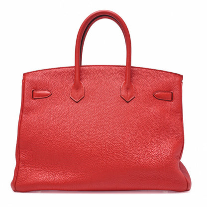 HERMES Birkin 35 Handbag Tryon Rose Jaipur  Silver-Tone Hardware, Pre-Owned