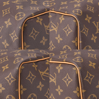 LOUIS VUITTON Monogram Keepol Handi?re 50 Boston Bag Brown Gold-Tone Hardware, Pre-Owned