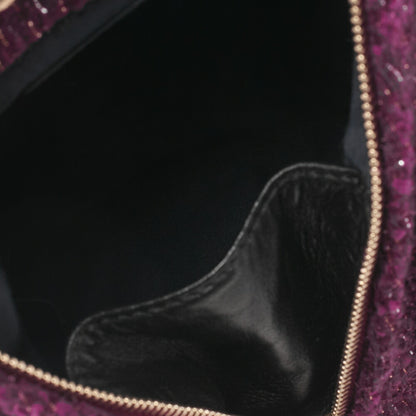 CHANEL Rucksack Matelasse Tweed Mini Size Purple Gold-Tone Hardware, Pre-Owned