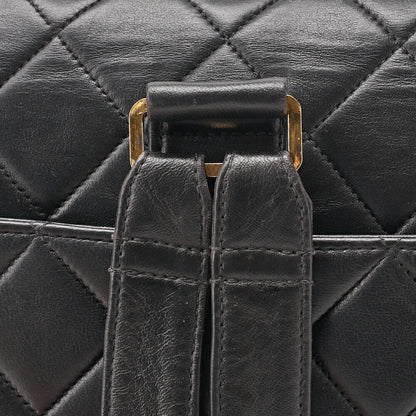 CHANEL Shoulder Bag Rucksack Lambskin Matelasse Deca Coco Turnlock Black Gold-Tone Hardware, Pre-Owned