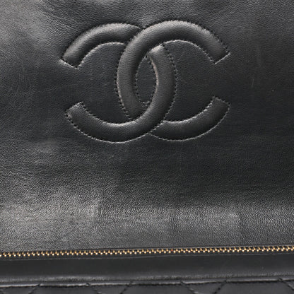 CHANEL Shoulder Bag Rucksack Lambskin Matelasse Deca Coco Turnlock Black Gold-Tone Hardware, Pre-Owned