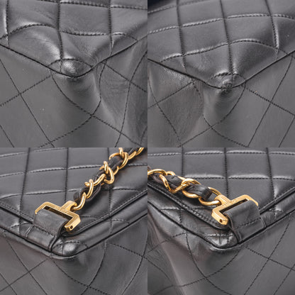 CHANEL Shoulder Bag Rucksack Lambskin Matelasse Deca Coco Turnlock Black Gold-Tone Hardware, Pre-Owned