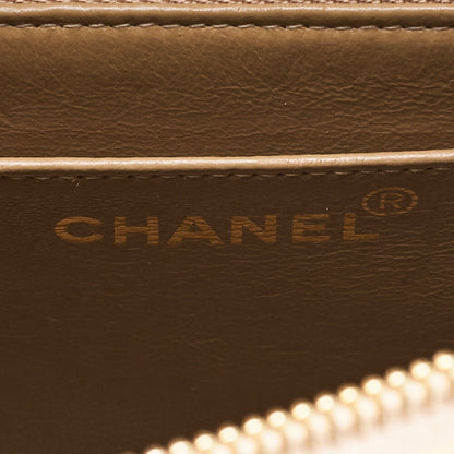CHANEL Shoulder Bag Rucksack Lambskin Matelasse Turnlock Beige Gold-Tone Hardware, Pre-Owned