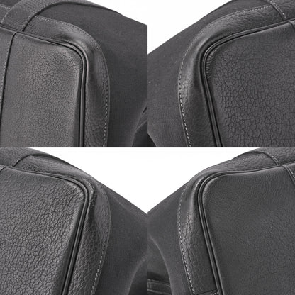 HERMES Garden Party PM Tote Bag Toval Ophezhe Black Silver-Tone Hardware, Pre-Owned