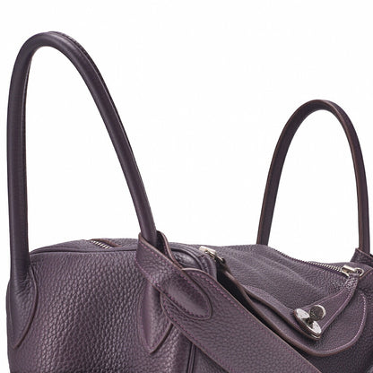 HERMES Lindy 34 Shoulder Bag Triyon Clemence Lesan Silver-Tone Hardware, Pre-Owned