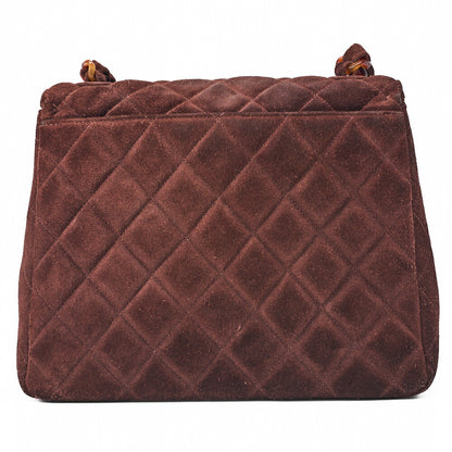 CHANEL Shoulder Bag Matrasse Suede Tortoiseshell Plastic Chain Shoulder Brown Gold-Tone Hardware, Pre-Owned