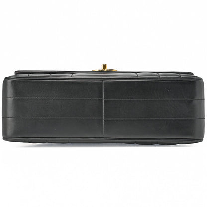 CHANEL Chanel Handbag Mademoiselle Turnlock Lambskin Black Gold-Tone Hardware, Pre-Owned