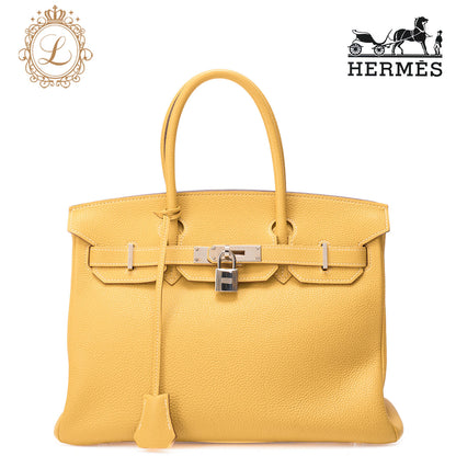 HERMES Birkin 30 Handbag Togo Janne Silver-Tone Hardware, Pre-Owned