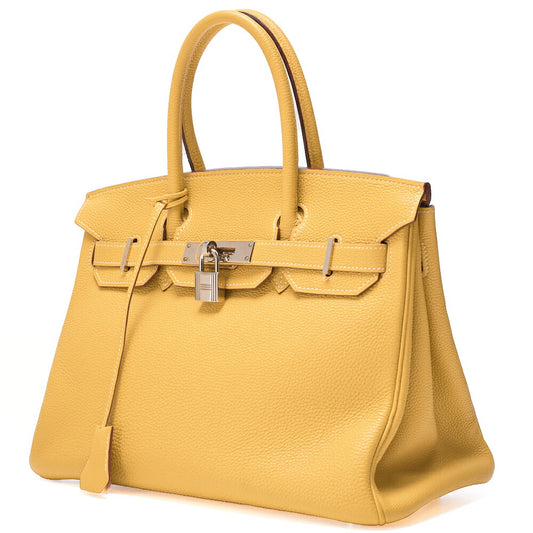 HERMES Birkin 30 Handbag Togo Janne Silver-Tone Hardware, Pre-Owned