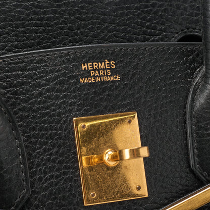 HERMES Birkin 30 Tote Bag Ardennes Black (Gold-Tone Hardware, Pre-Owned