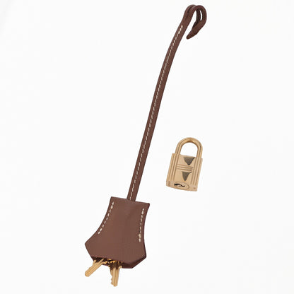 HERMES Kelly 32 External Stitching Handbag Gulliver Brown Gold-Tone Hardware, Pre-Owned