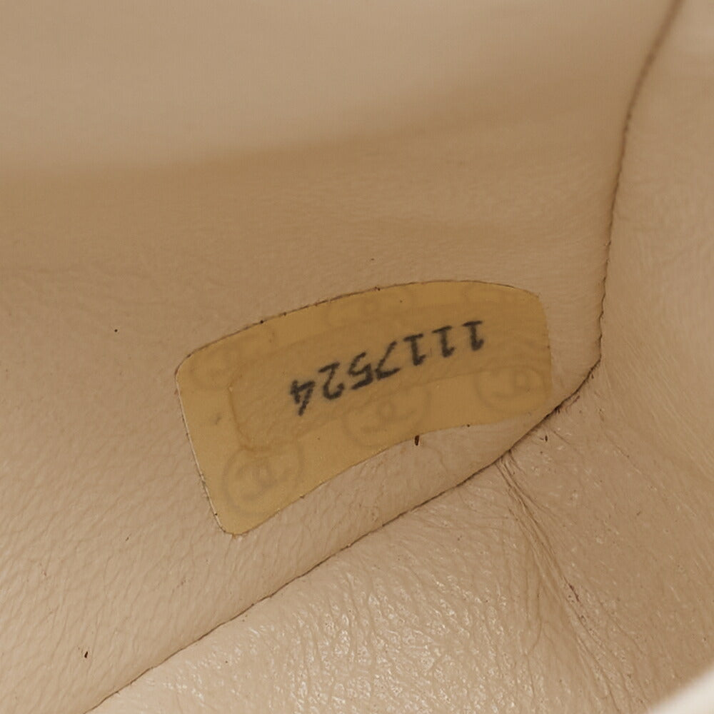 CHANEL Shoulder Bag Matlasse Double Flap 23cm Chain Shoulder Lambskin White Gold-Tone Hardware, Pre-Owned