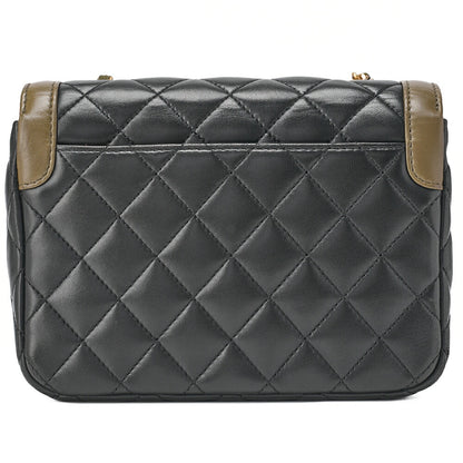 CHANEL Mini Matelassé Turnlock Chain Shoulder Bag Lambskin Bicolor Gold-Tone Hardware, Pre-Owned