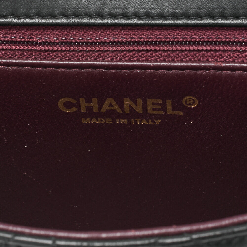 CHANEL Mini Matelassé Turnlock Chain Shoulder Bag Lambskin Bicolor Gold-Tone Hardware, Pre-Owned