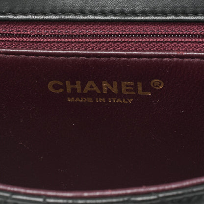 CHANEL Mini Matelassé Turnlock Chain Shoulder Bag Lambskin Bicolor Gold-Tone Hardware, Pre-Owned