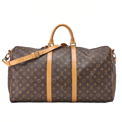 LOUIS VUITTON Monogram Keepol Handi?re 50 Boston Bag Brown Gold-Tone Hardware, Pre-Owned