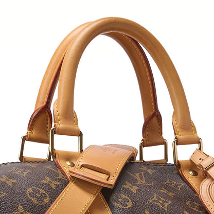LOUIS VUITTON Monogram Keepol Handi?re 50 Boston Bag Brown Gold-Tone Hardware, Pre-Owned